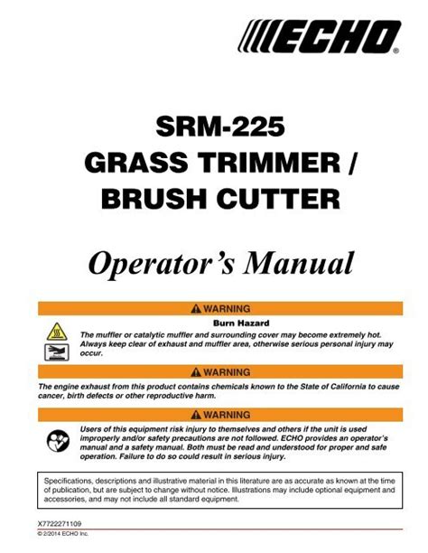 echo srm-225 compression test|Operator’s Manual .